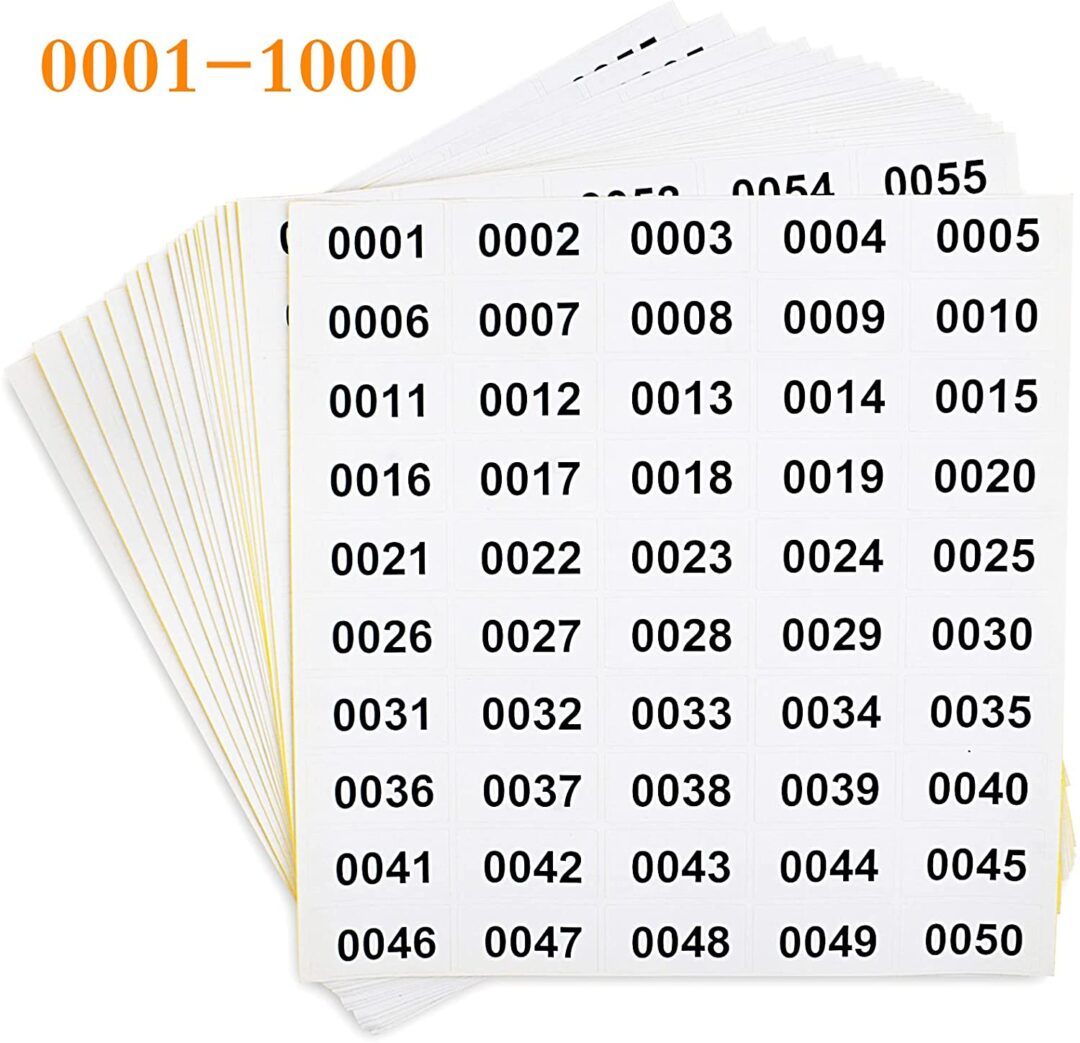 Sequential Number Waterproof Stickers for Inventory and Storage Classification - Image 2