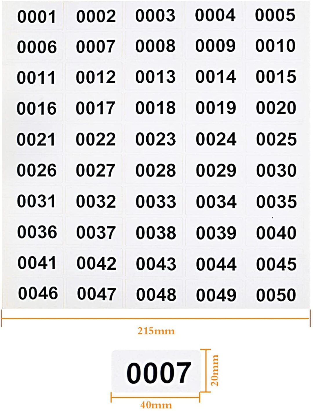 Sequential Number Waterproof Stickers for Inventory and Storage Classification - Image 4